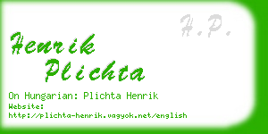 henrik plichta business card